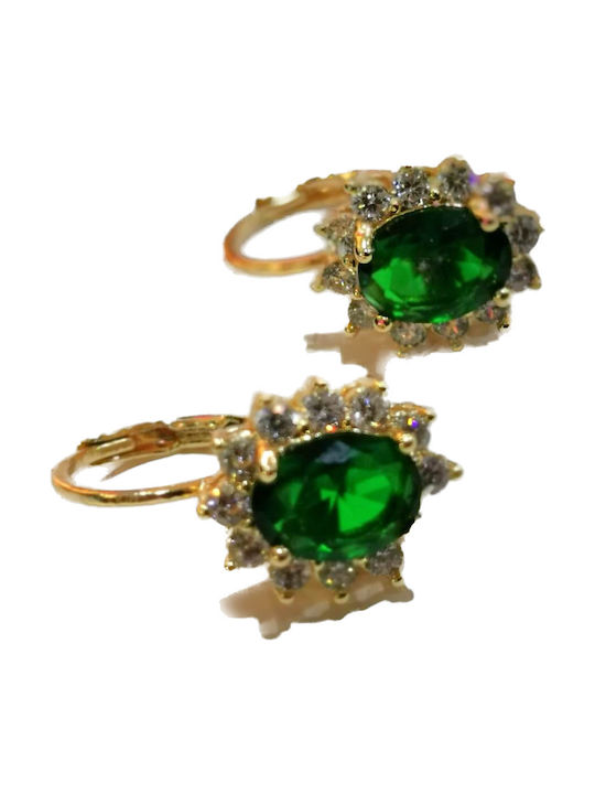 green diamond earrings