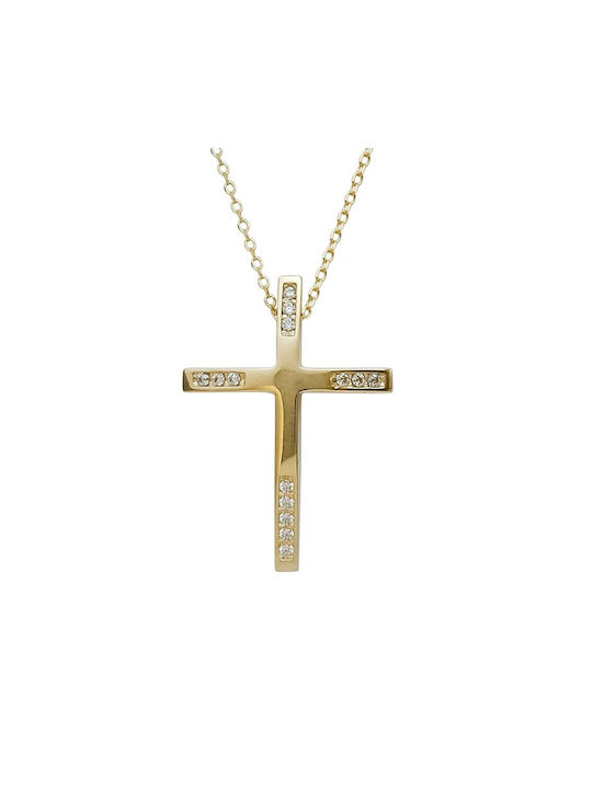 Gold cross with chain 13110008