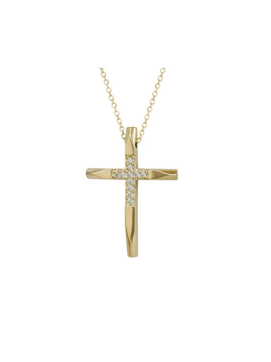 Gold cross with chain 13110006B