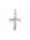 Σταυροί Βάπτισης - Αρραβώνα Λευκόχρυσος ανδρικός σταυρός Κ9 045503 045503 Ανδρικό Χρυσός 9 Καράτια