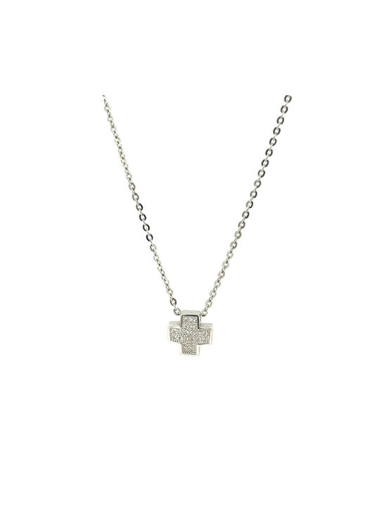 Necklace with Cross Made of Silver 925