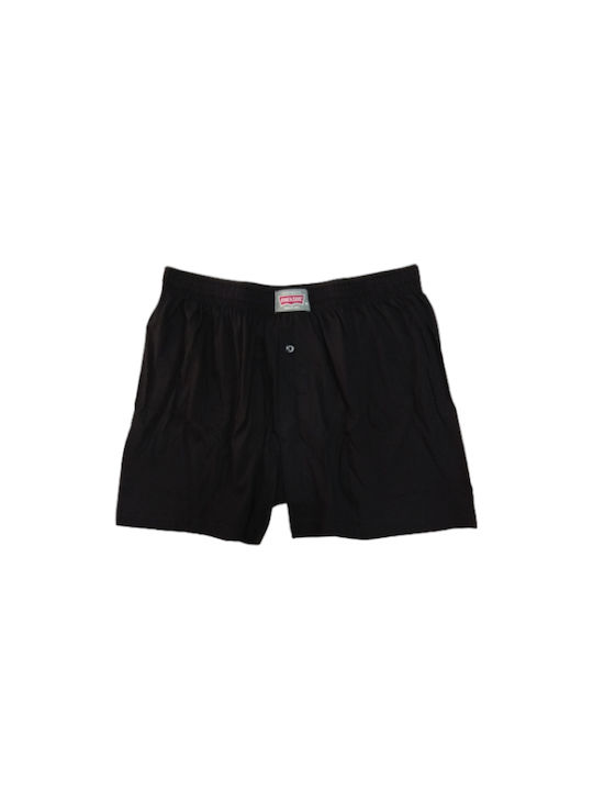 PEGASOS Men's Cotton Wide Boxer Black