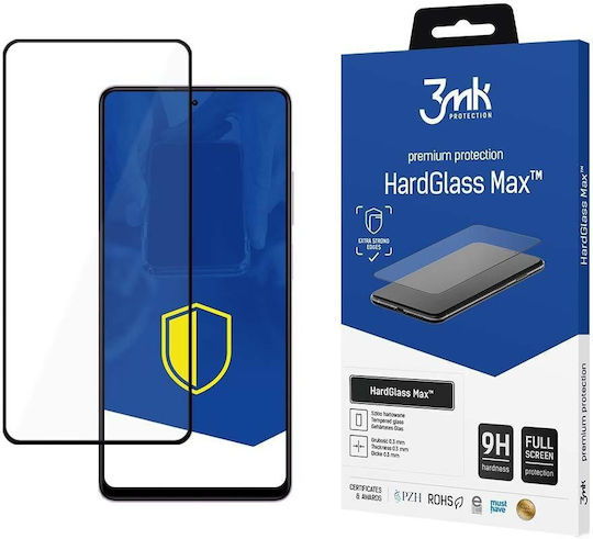 3MK Hardglass Max Black Vollflächig gehärtetes Glas (Redmi Note 12 Pro+)