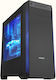 Evolveo T3 Gaming Midi Tower Κουτί Υπολογιστή με Πλαϊνό Παράθυρο Μαύρο