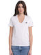 Replay Women's T-shirt with V Neck White