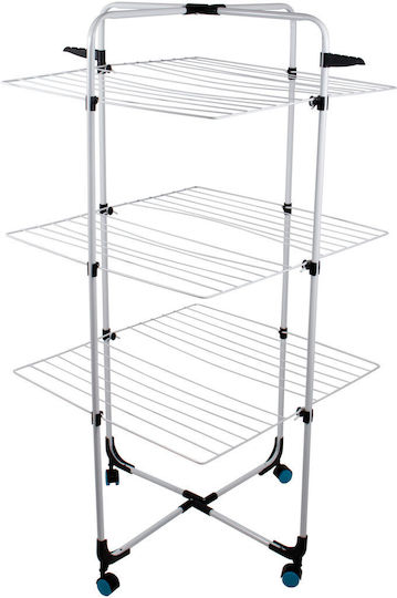 Aluminum Folding Floor Clothes Drying Rack