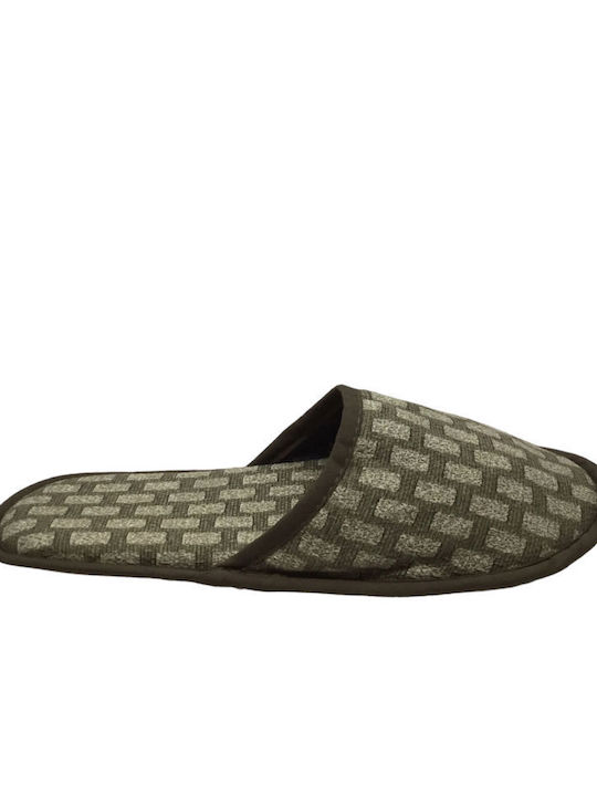 Papuci de casă din material textil pentru femei Amaryllis 1111-SA3 OLIVE