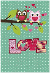 Greeting Card Owls 'Love' (11x7.5cm)