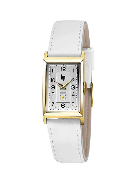 LIP Churchill T18 White Leather Strap