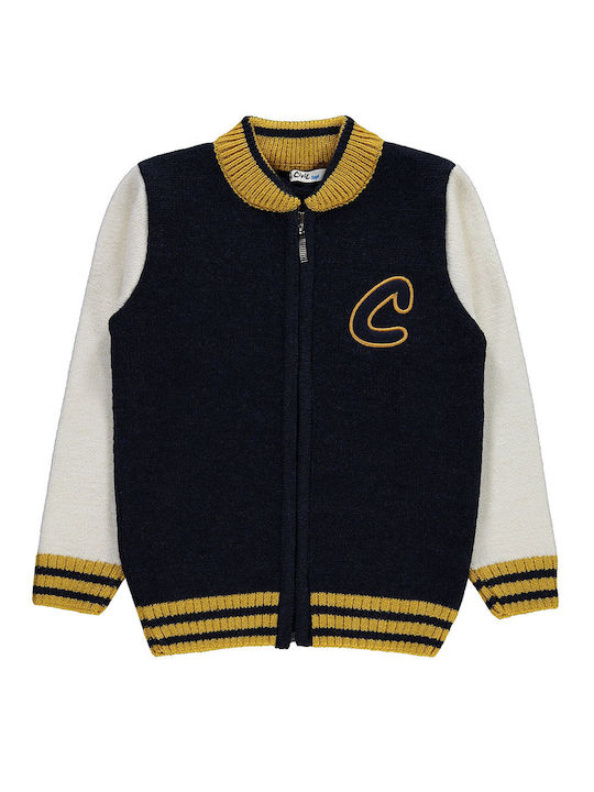 Boys' cardigan blue-yellow (10-14 years old)