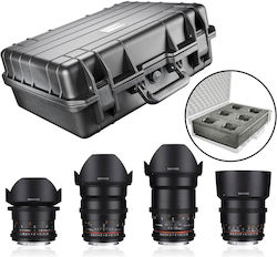 Samyang Video DSLR Basic Set (Samyang 35/1,5 + Samyang 85/1,5 + Samyang 14/3,1 + Samyang 24/1,5 + Mantona Outdoor Protection Case L) für Sony E Mount Samyang Video DSLR Basic Set (Samyang 35/1,5 + Samyang 85/1,5 + Samyang 14/3,1 + Samyang 24/1,5 + Mantona Outdoor Protection Case L) für Sony E Mount