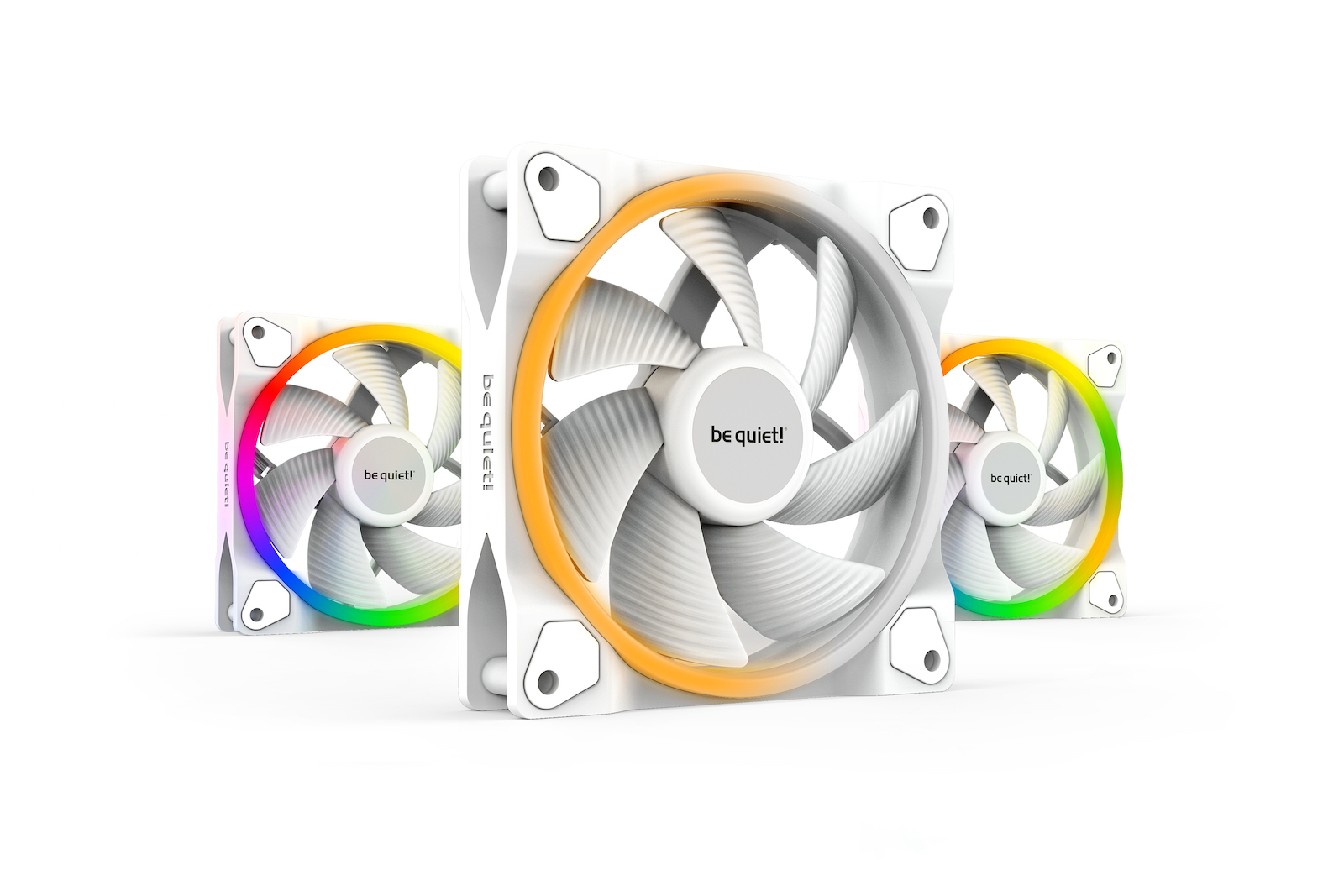 Be Quiet Light Wings Case Fan 120mm με ARGB Φωτισμό και Σύνδεση 4-Pin PWM 3τμχ Λευκό