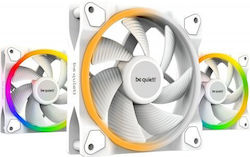 Be Quiet Light Wings Case Fan 120mm με ARGB Φωτισμό και Σύνδεση 4-Pin PWM 3τμχ Λευκό