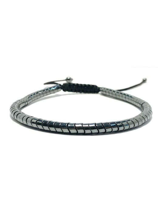 SENDAI Men's Bracelet with Hematite Beads on Cord 33565 - 33565