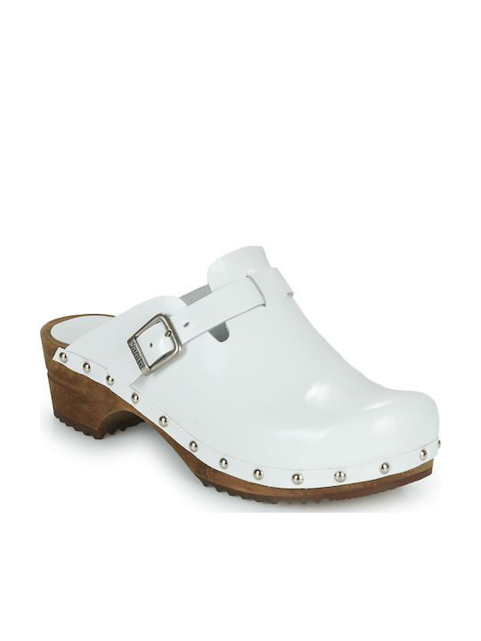 Sanita Krisla Damen Clogs Weiß