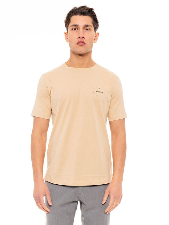 Biston Herren T-Shirt Kurzarm Beige