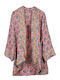 Women's boho kimono boho short pink Pink