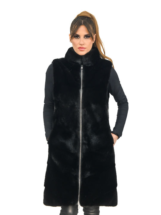 Fur sleeveless mink (mink) Alexandra