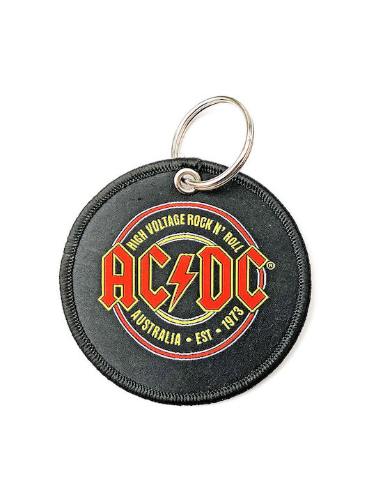 AC/DC KEYCHAIN EST. 1973 DOUBLE SIDED PATCH