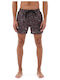 Emerson Men's Swimwear Shorts Brown with Patterns