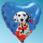 Dalmatian foil balloon in blue heart