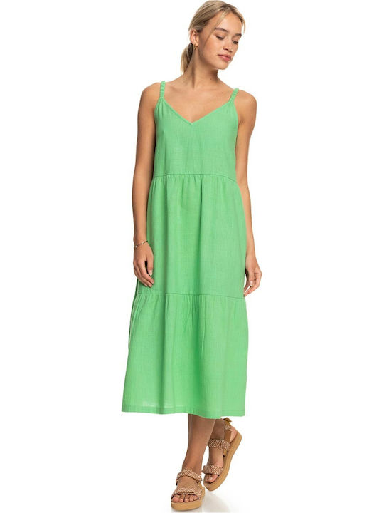 Roxy Waiting Line Sommer Midi Kleid mit Rüschen...
