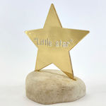 GOLD STAR LITTLE STAR ON PEBBLE