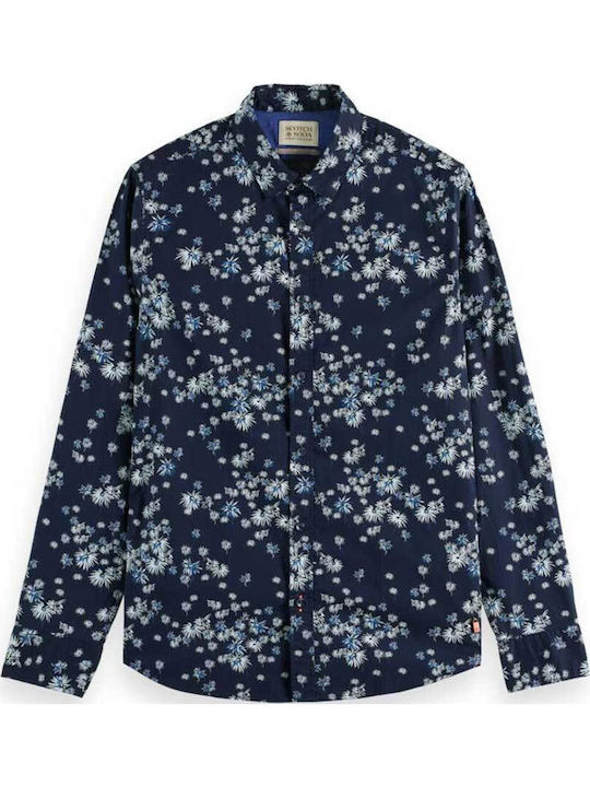 Scotch & Soda Cămașă Slim Fit Albastră