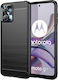 Hurtel Carbon Back Cover Σιλικόνης Μαύρο (Moto G13)
