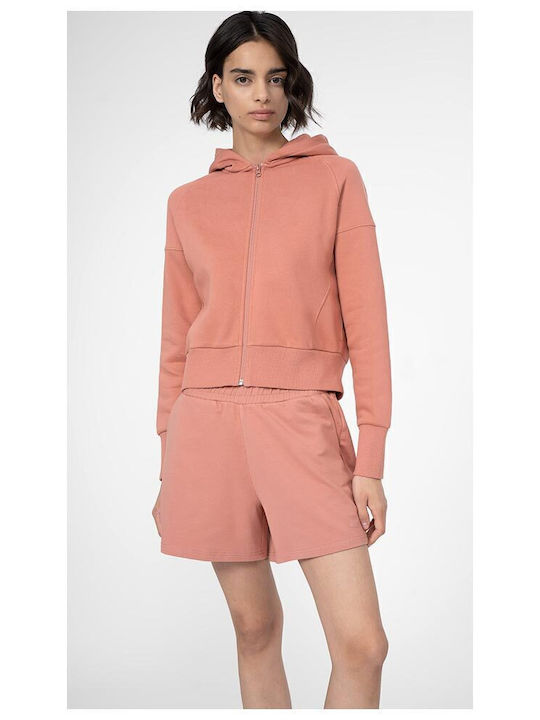 Women's Sweatshirt Jacket Hooded Orange