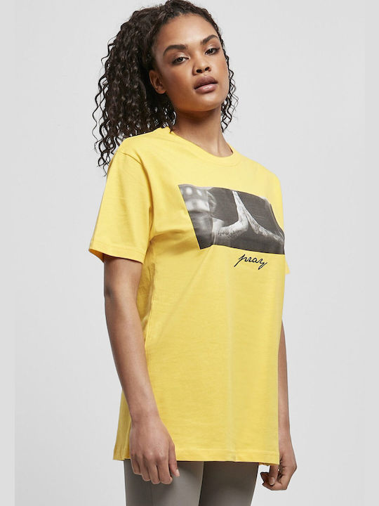 Mister Tee MT1907 Oversized Women's T-Shirt Yel...