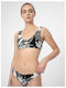 Bikini Sutien sport Floral Negru