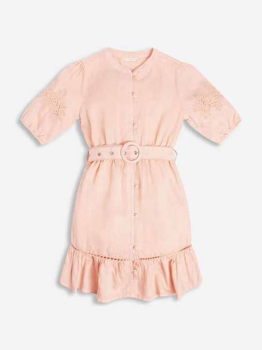 Guess Kids Dress Short Sleeve Pink