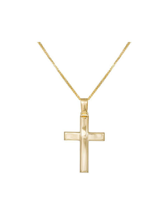 Βαπτιστικοί Σταυροί με Αλυσίδα Χρυσός βαπτιστικός σταυρός Κ14 με αλυσίδα 045602C 045602C Ανδρικό Χρυσός 14 Καράτια