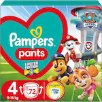 Pampers Diaper Pants Paw Patrol Pants No. 4 for 9-15 kgkg 72pcs