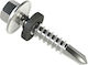 Showood Self-Piercing Wood Bolts Hexagon Metallic with Diameter M6.3 and Length 38mm