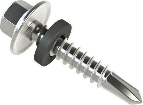 Showood Self-Piercing Wood Bolts Hexagon Metallic with Diameter M6.3 and Length 38mm