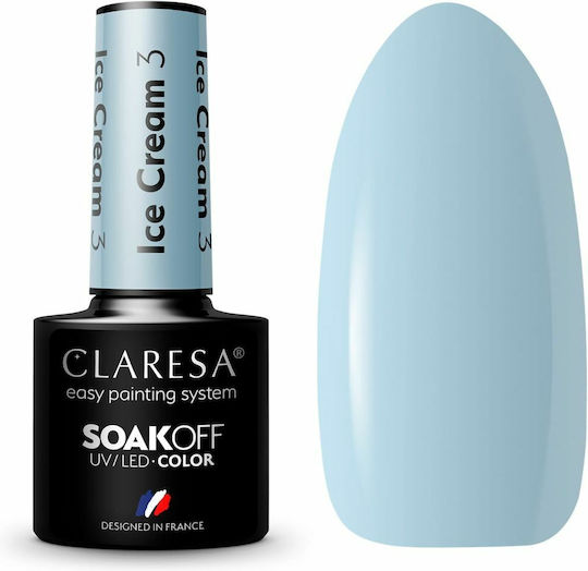 Claresa Ice Cream 3 Gel Nagellack 3 Farbe Hellblau 5ml
