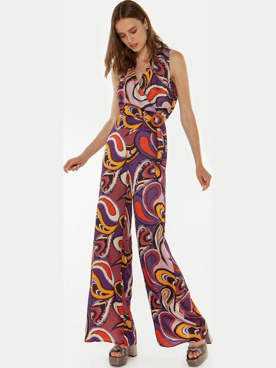 Women's High-waisted Fabric Trousers