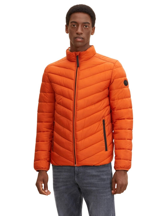 Tom Tailor Puffer Мъжко Апре Оранжев Мъжки Якета