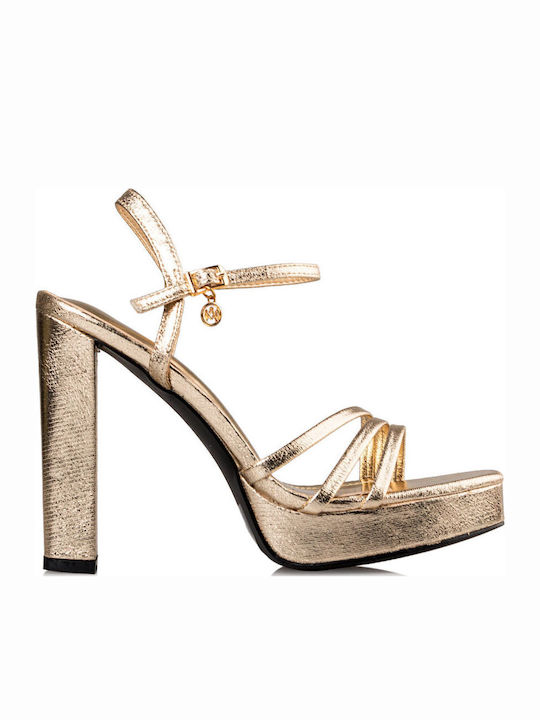 Envie Shoes Πέδιλα Χρυσά