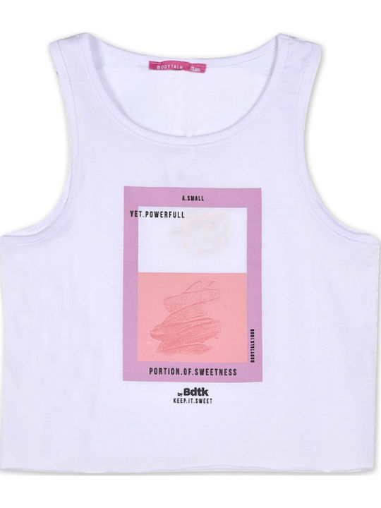 BodyTalk Kids' Crop Top Sleeveless White