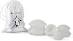 SILICONE SUCTION CUPS WHITE - 4 PIECES SET WITH CARRYING BAG