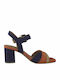 Stoff Sandalen Anatomisch Marineblau