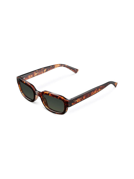 Meller Jamil Sunglasses with Tigris Olive Tartaruga Plastic Frame and Green Lens JA-TIGOLI
