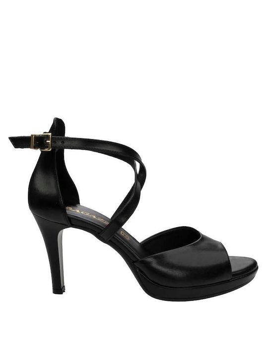 Ragazza Platform Leather Women's Sandals Black ...