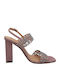 Sandalen mit Strass Rosa