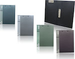 BINDER MIT DOPPELTEM KONFERENZGRIFF AUS PP MIT DATENBANKDECKEL A4 METALLICFARBEN