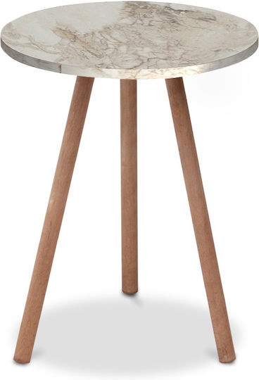 Rundes Beistelltisch Roma Holz Grau M33.5xL33.5xH46cm