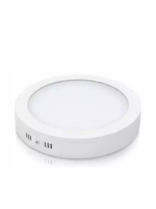 Fos me Στρογγυλό Εξωτερικό LED Panel 24W με Ψυχρό Λευκό Φως 6500K 30εκ.
